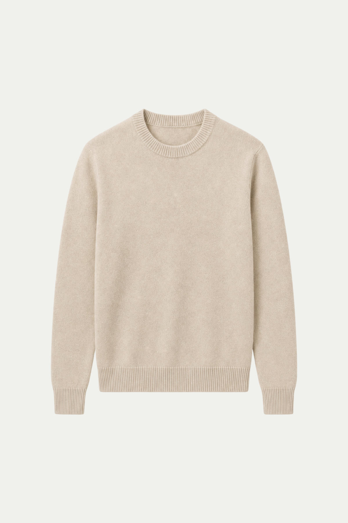 Fine Wool Crewneck Beige