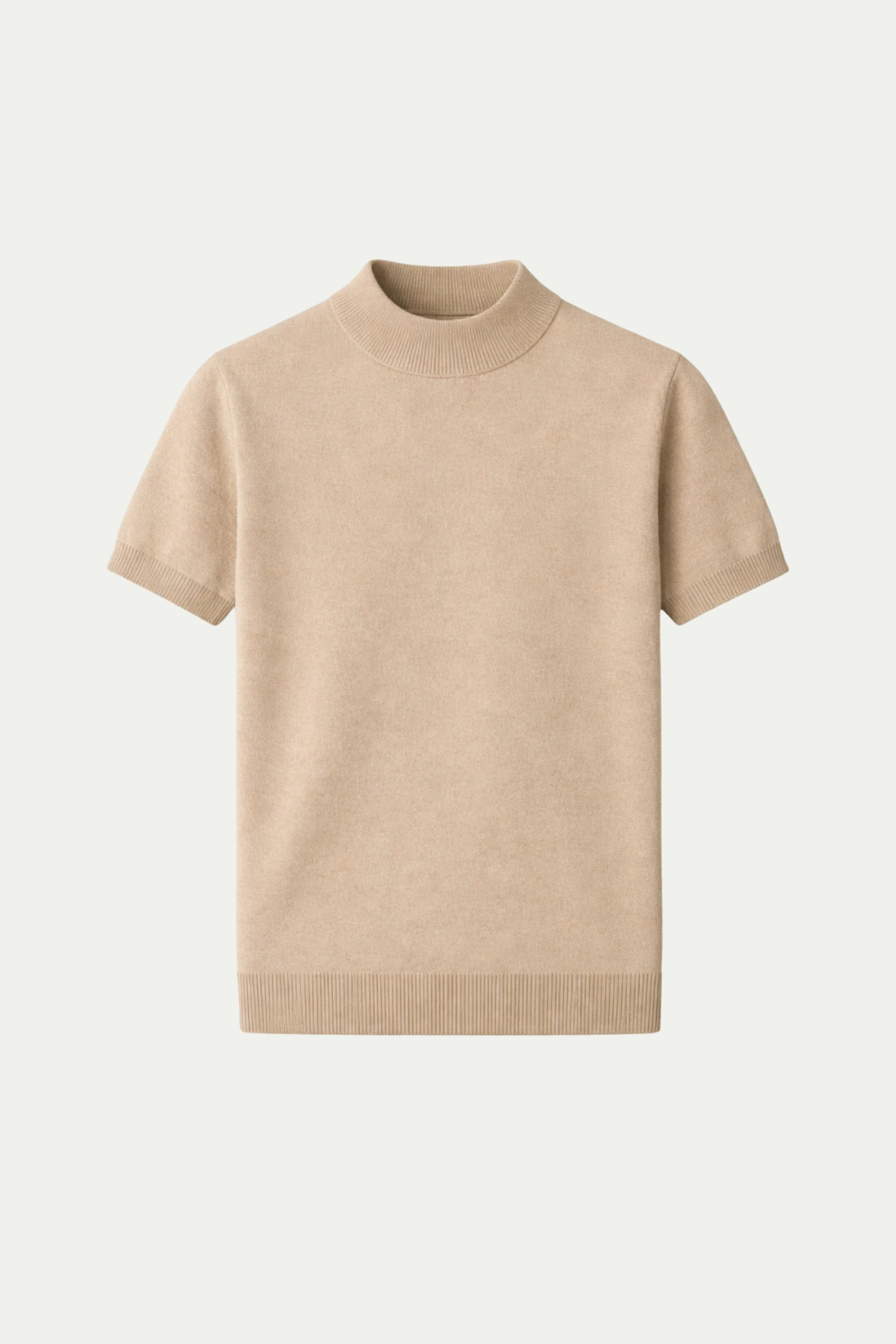 Gestricktes T-Shirt Azure Beige