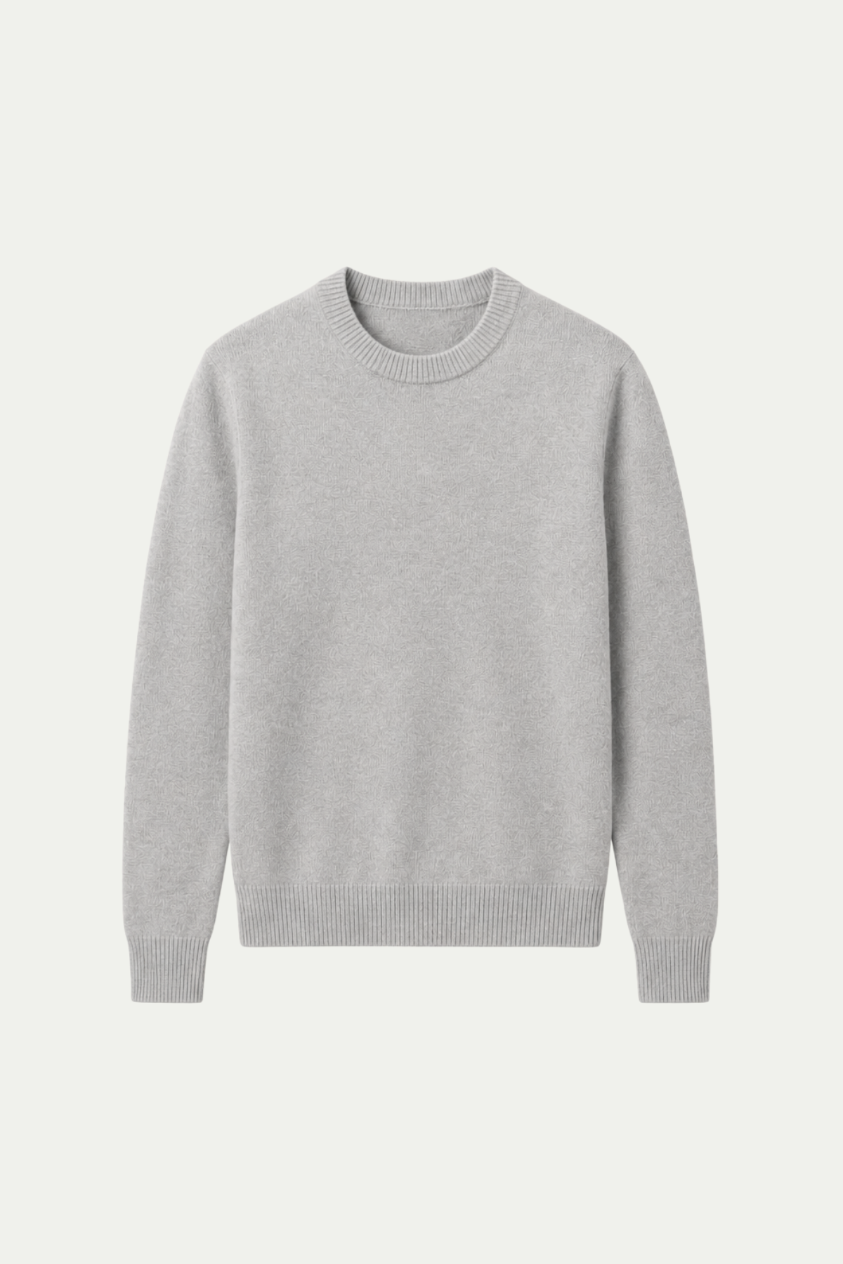 Fine Wool Crewneck Light Grey