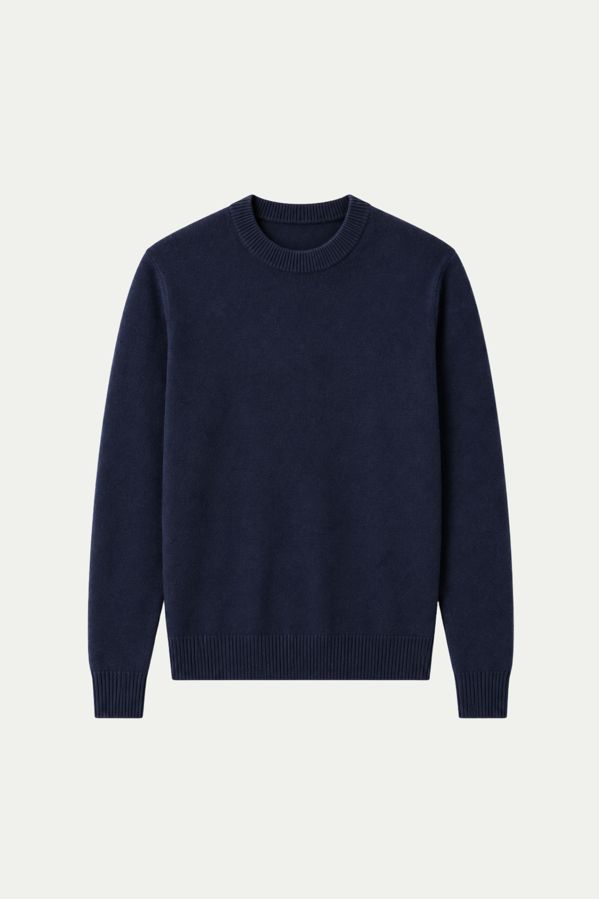 Fine Wool Crewneck Navy Blue