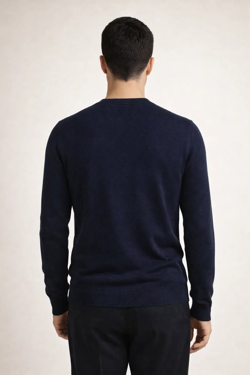 Feinstrick Pullover Marineblau