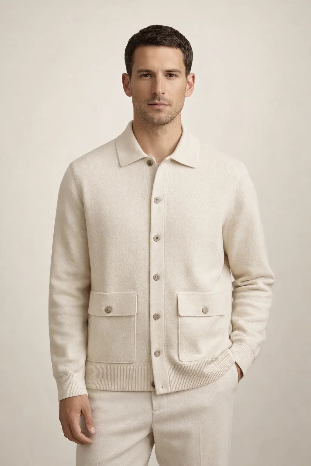 Valmont Button Knit Ivory